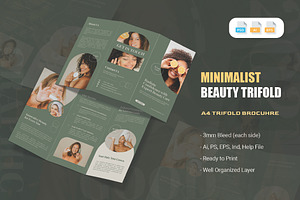 Minimalist Beauty - Trifold Brochure, a Brochure Template by AQR Studio
