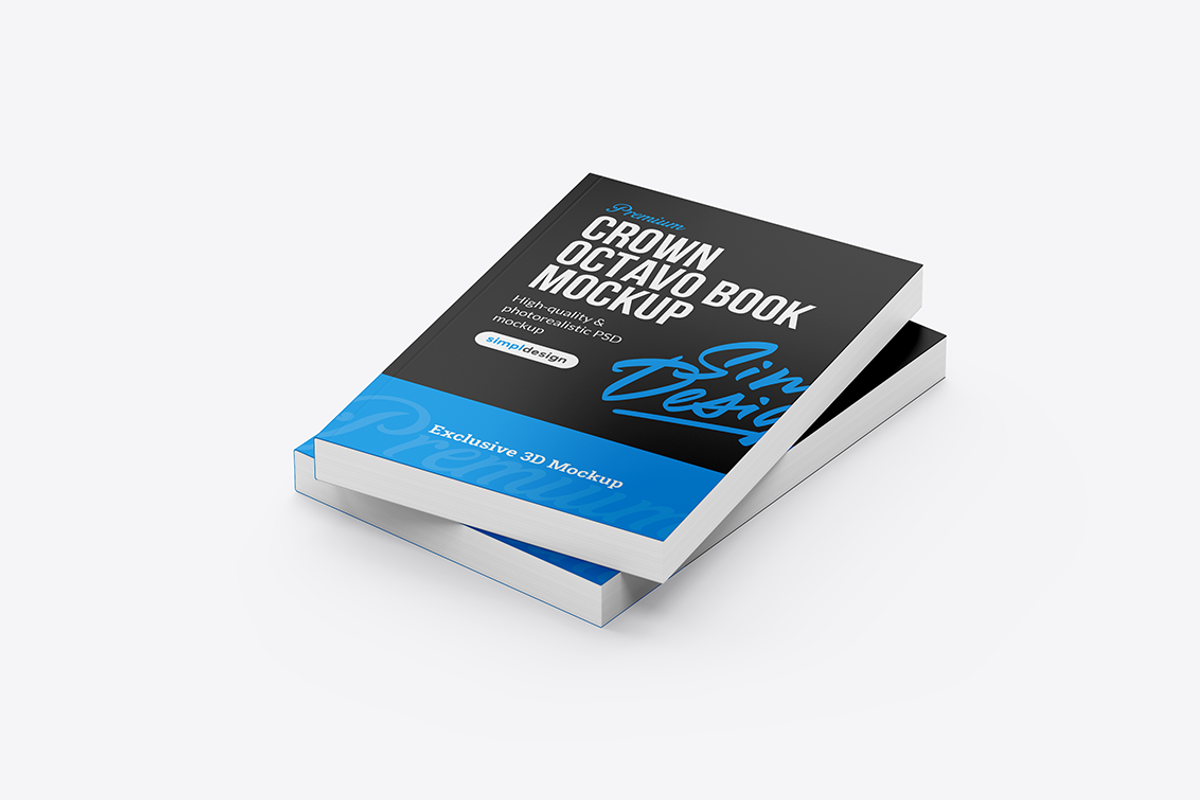 Crown Octavo Softcover Book Mockup, a Books & Magazine Mockup by SimplDesign (Photo 13 of 13)