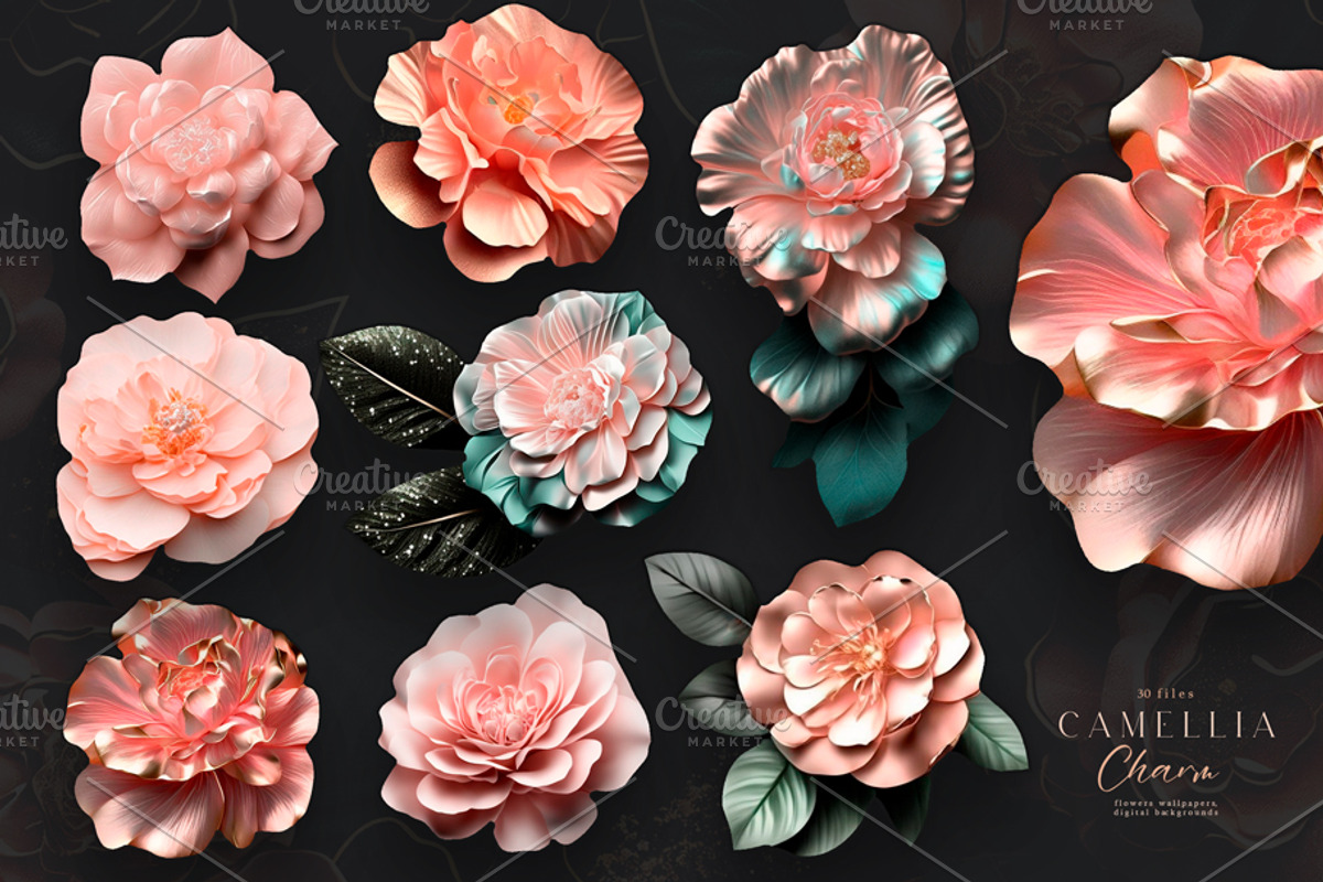 Camellia Charm, a Background Graphic by MONO KEY STUDIO (Photo 7 of 8)