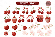 Coquette Cherry Clipart Bundle, an Illustration by TatiMockup (Thumbnail 2 of 4)