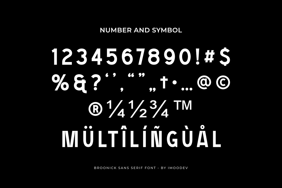 Broonick - Minimal Sans Serif, a Sans Serif Font by Imoodev (Photo 6 of 6)