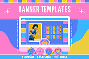 Colorful Social Media Banners, a Social Media Template by SunshineStudioBoutique (Thumbnail 1 of 9)
