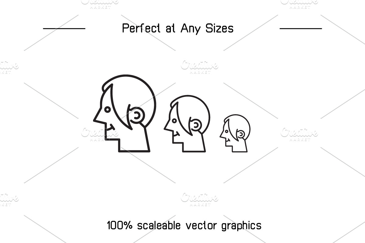 Man and Woman Face Avatars, a Person Illustration by Designfour (Photo 7 of 7)