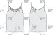 Spaghetti Strap Tank Fashion Flat, a Shirt Mockup by haydenwentworth (Thumbnail 1 of 3)