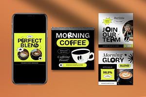 Yellow Modern Coffee Instagram Pack