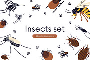 Pest insects, bloodsuckers set, an Animal Illustration by Good Studio (Thumbnail 1 of 3)