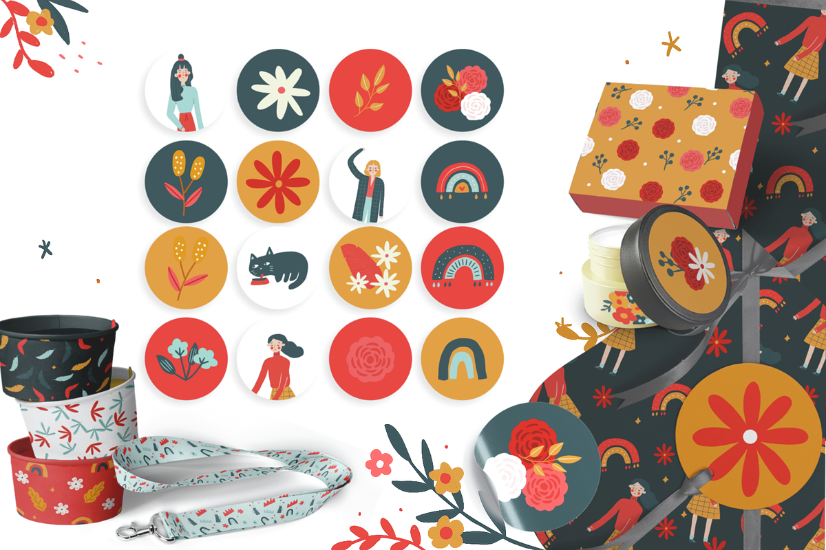 Joyfull Pattern, a Pattern Graphic by AM studio (Photo 3 of 4)