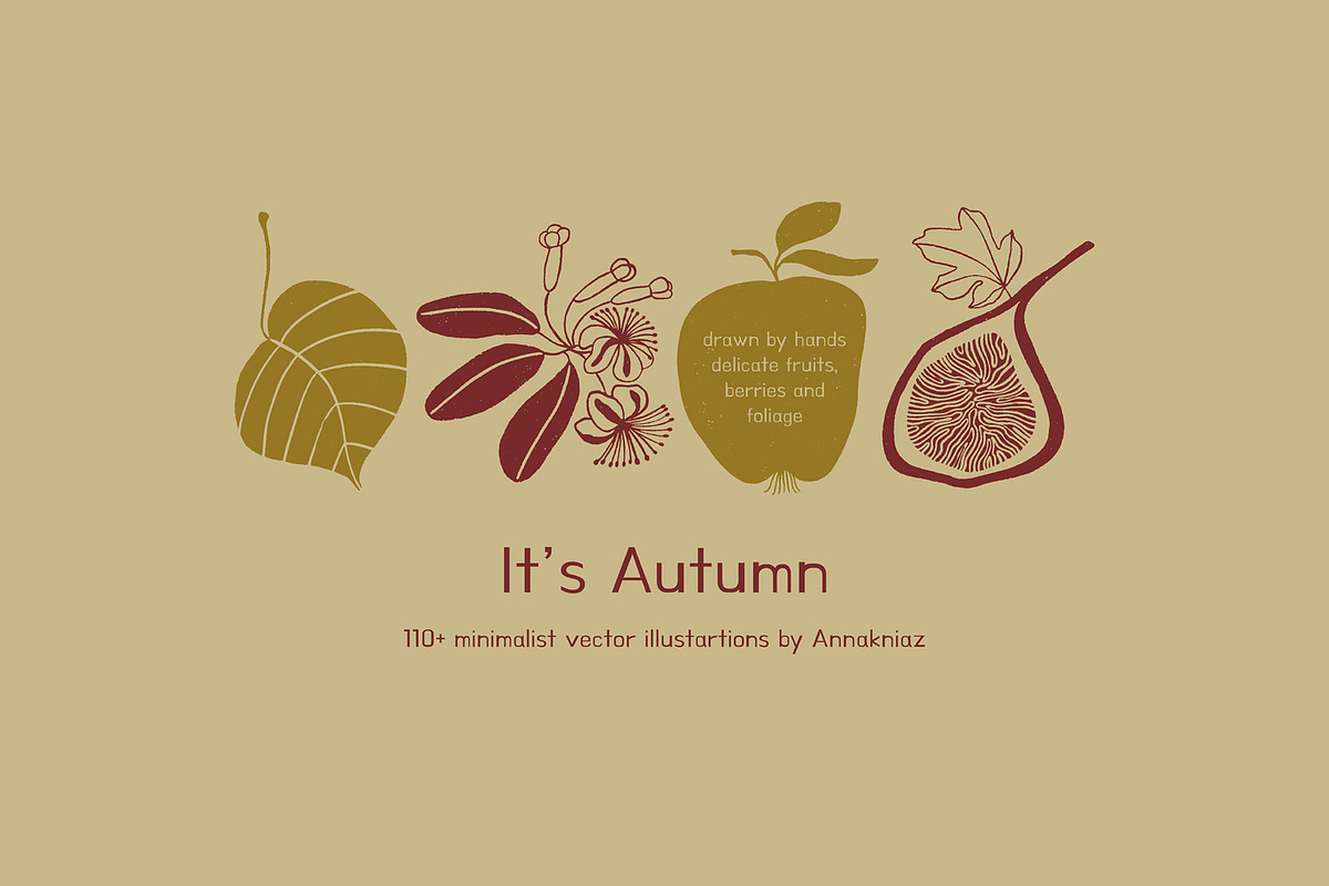 It's Autumn - fruits and foliage, a Seasonal Illustration by Annakniaz (Photo 1 of 15)