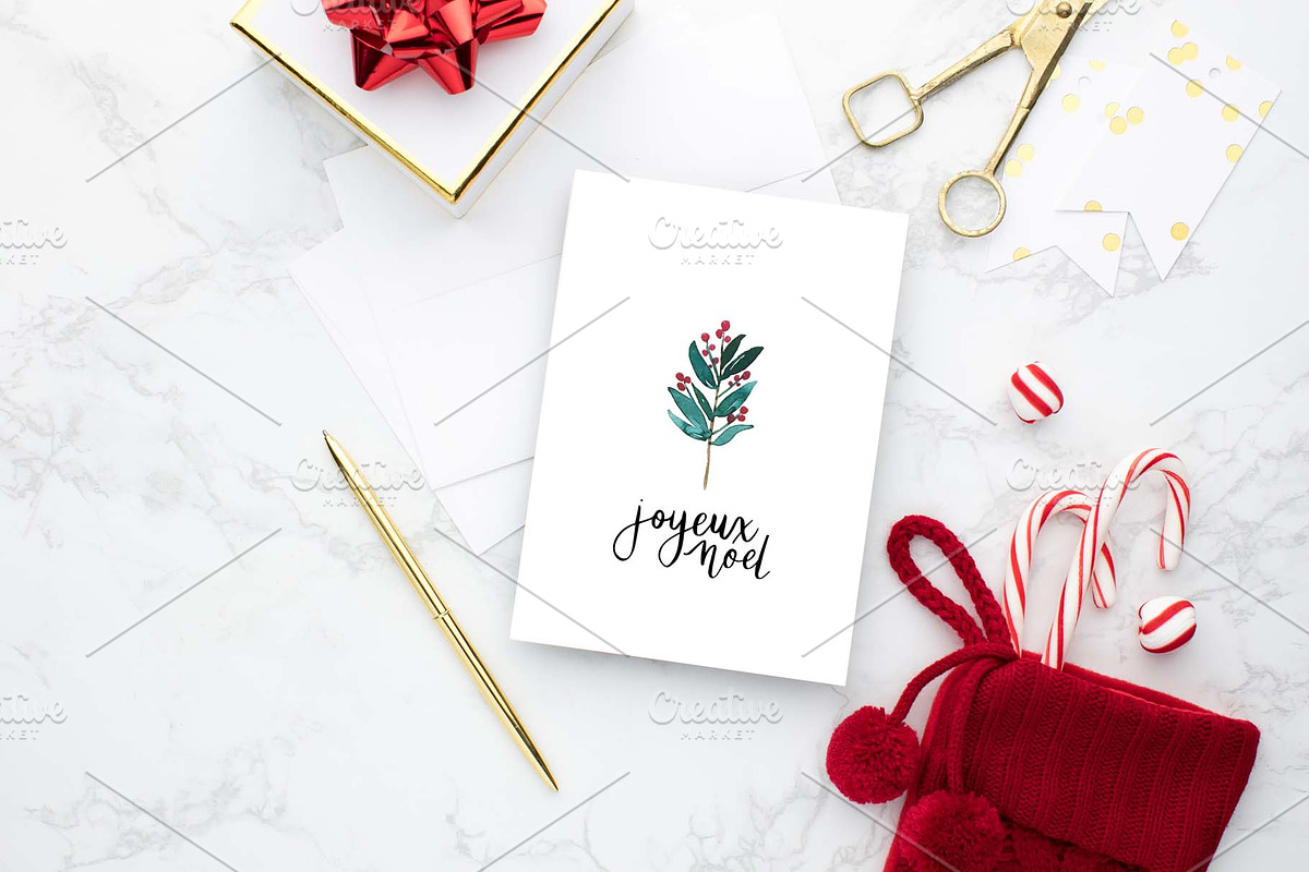 SALE Holiday Lettering & Clipart Kit, an Illustration by Jane Yu Designs (Photo 10 of 12)