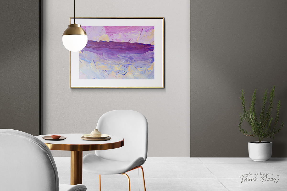 Purple & Gold Acrylic Textures, a Texture Graphic by Suna Kosem (Photo 10 of 10)