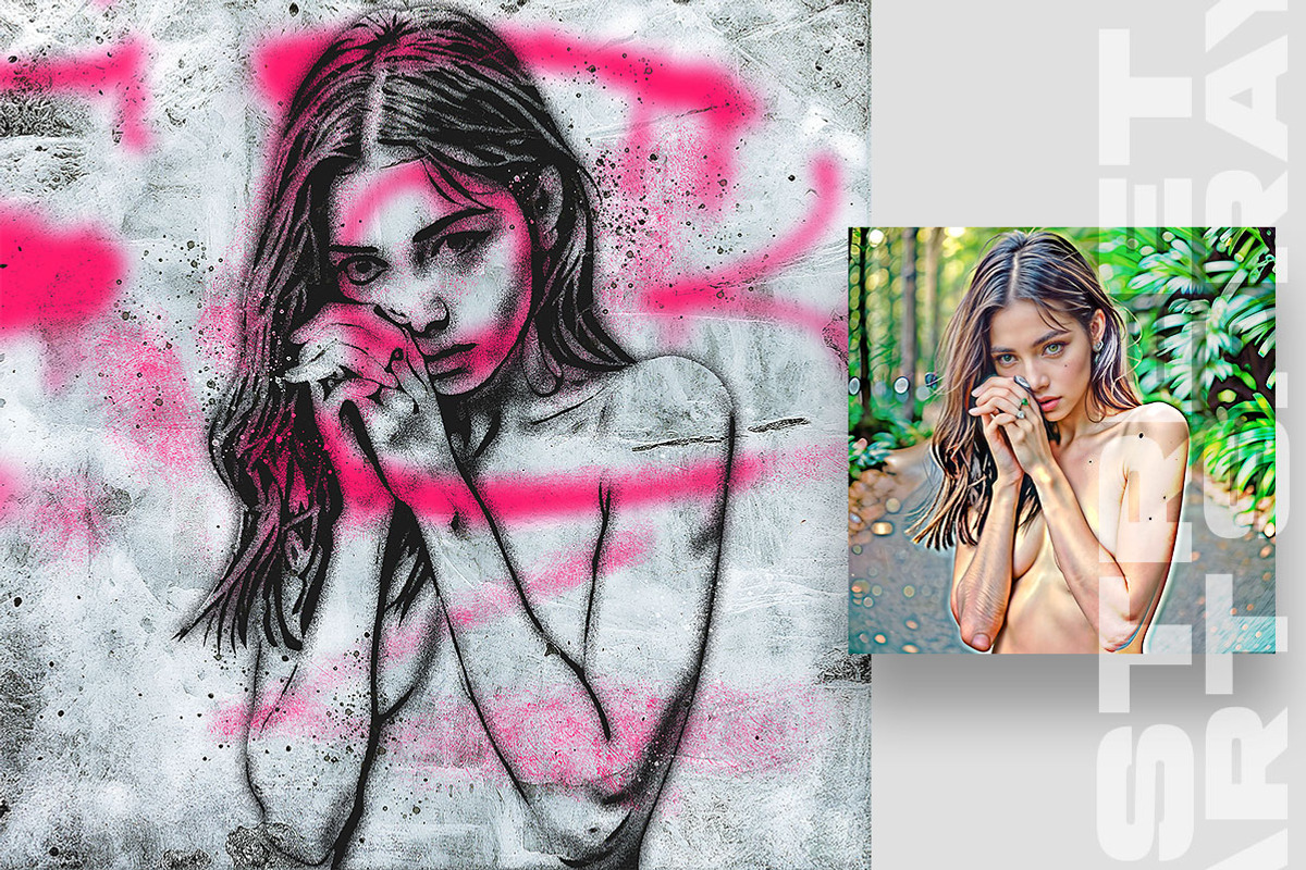 Street Art Spray Photo Effects, an Action Add-On by Amorjesu.com (Photo 6 of 33)
