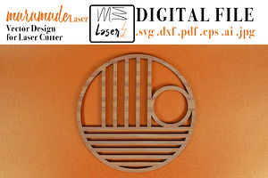 Trivet Bauhaus 1 File for Laser Cut.