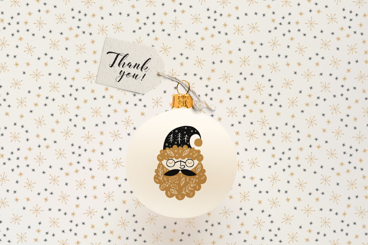 Gold Christmas Folk Art collection, an Object Graphic by DariSmartArt (Photo 11 of 12)