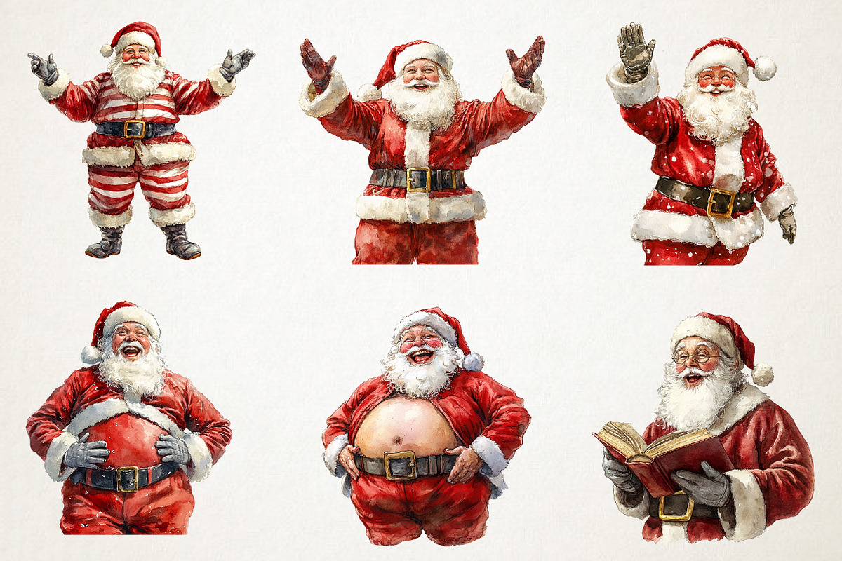 Jolly Santa PNG Clipart, an Illustration by RobertsArt (Photo 2 of 7)