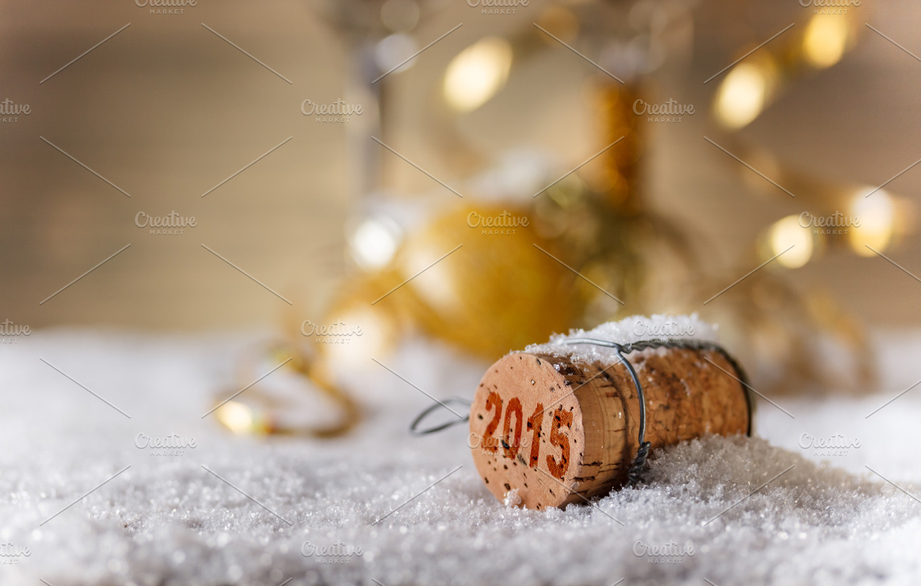 Champagne corks featuring year, new, and 2015