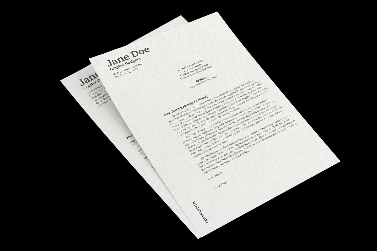 CV/Resume & Cover Letter Template_03, a Resume Template by Akreatipe (Photo 1 of 4)