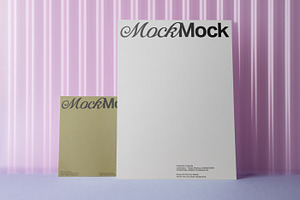 Letterhead Square Card Mockup