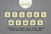 Sticky Memos, a Handwritten Font by Brittney Murphy Design (Thumbnail 1 of 2)