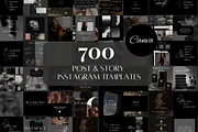 700 Dark Instagram Templates, a Templates & Theme by SociallyyCreative (Thumbnail 1 of 9)
