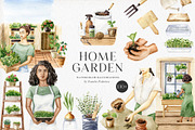 Home Garden watercolor collection, an Illustration by Natalia Fedorova (Thumbnail 1 of 10)