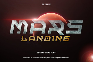 Mars Landing - Futuristic Font