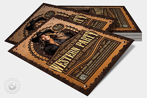 Western Party Flyer Template