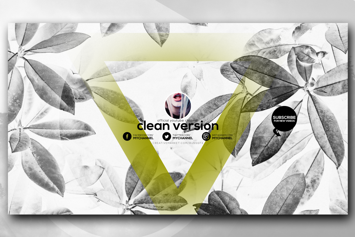10 Youtube Channel Art Banners vol.2, a Social Media Template by RussGFX (Photo 9 of 12)