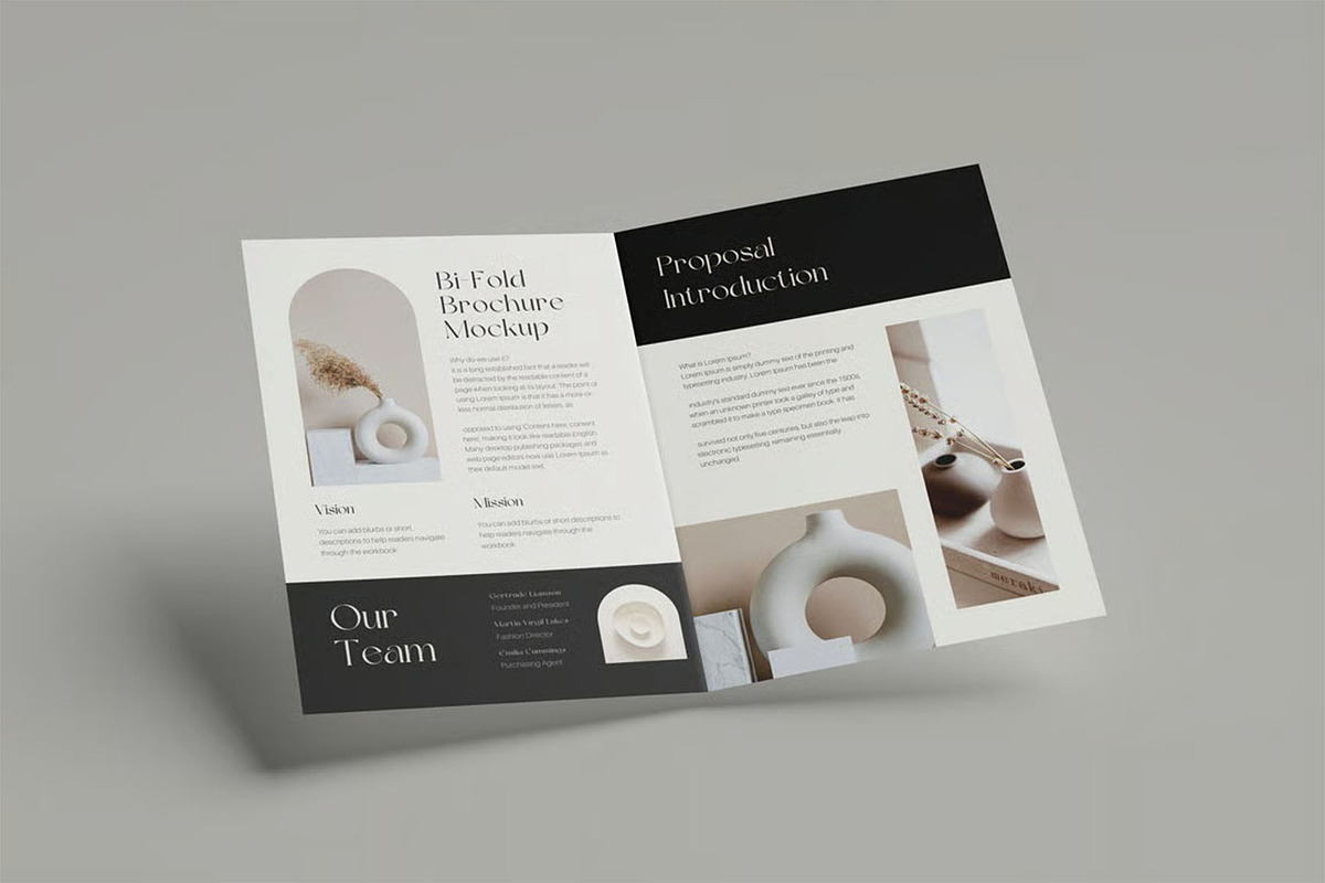 A4 Bi-Fold Brochure Mockup Vol 2, an Advertising Mockup by zpackcreative (Photo 3 of 7)