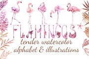 -20% Tender Flamingo Alphabet, an Illustration by Cat In Colour (Thumbnail 2 of 10)