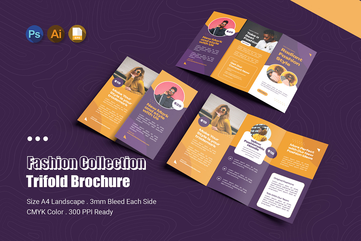 Fashion Collection Trifold Brochure, a Brochure Template by Esensifiksi.studio