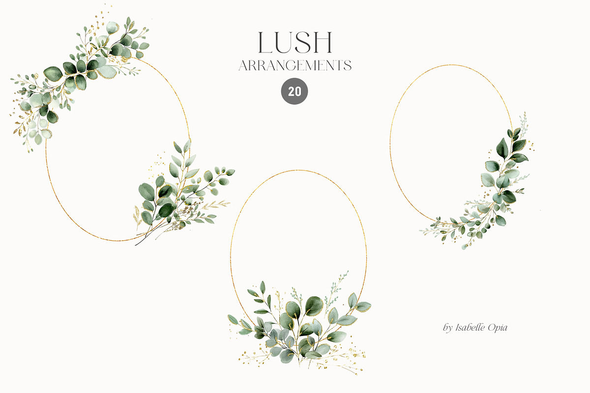 LUSH - Eucalyptus and Gold, a Decorative Illustration by Isabelle Salem (Photo 4 of 7)