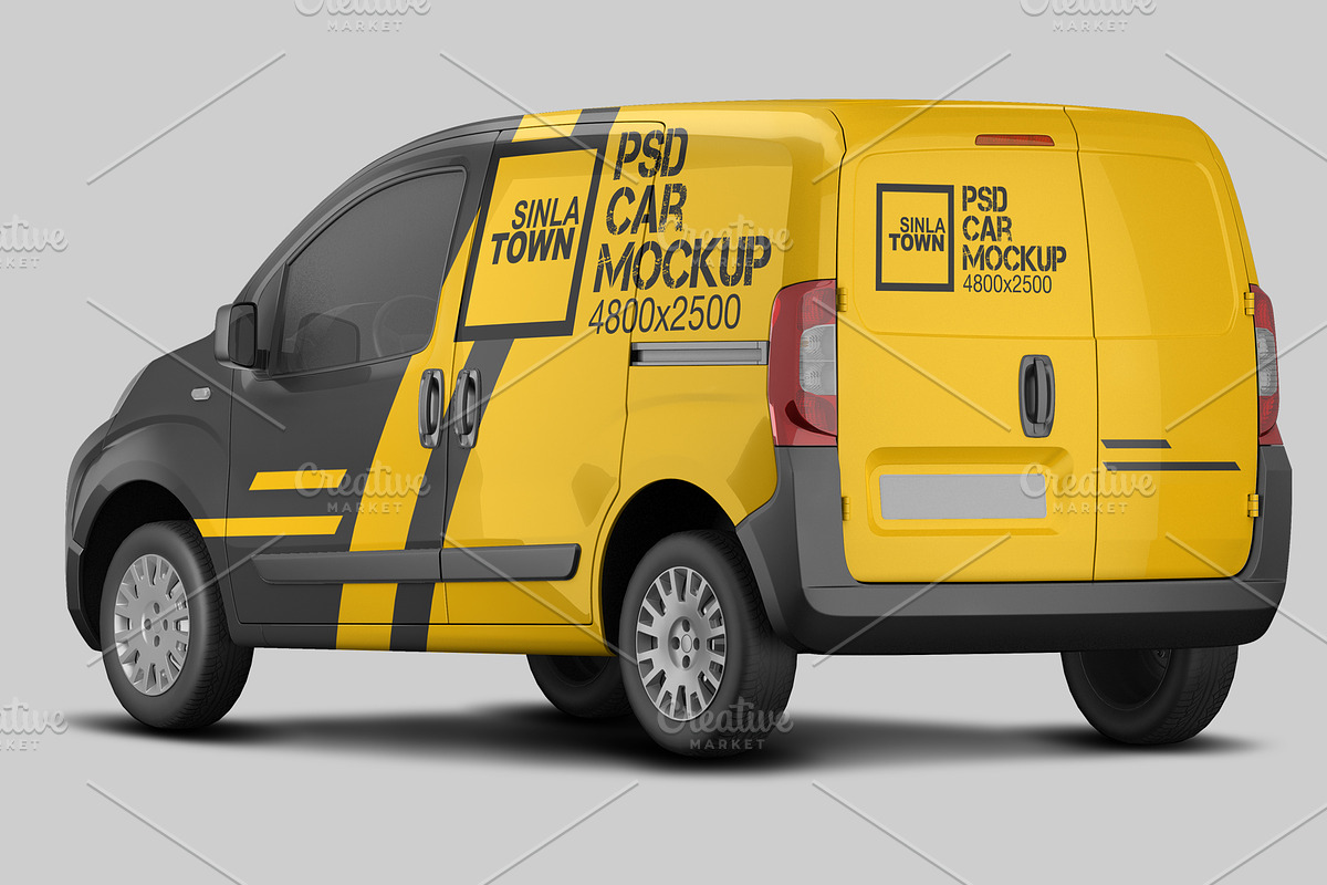 Realistic PSD Car Mocup, an Advertising Mockup by Sinlatown (Photo 2 of 6)