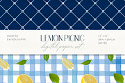 Lemon Citrus Digital Paper Pack, a Pattern Graphic by Elena Dorosh (Thumbnail 6 of 7)