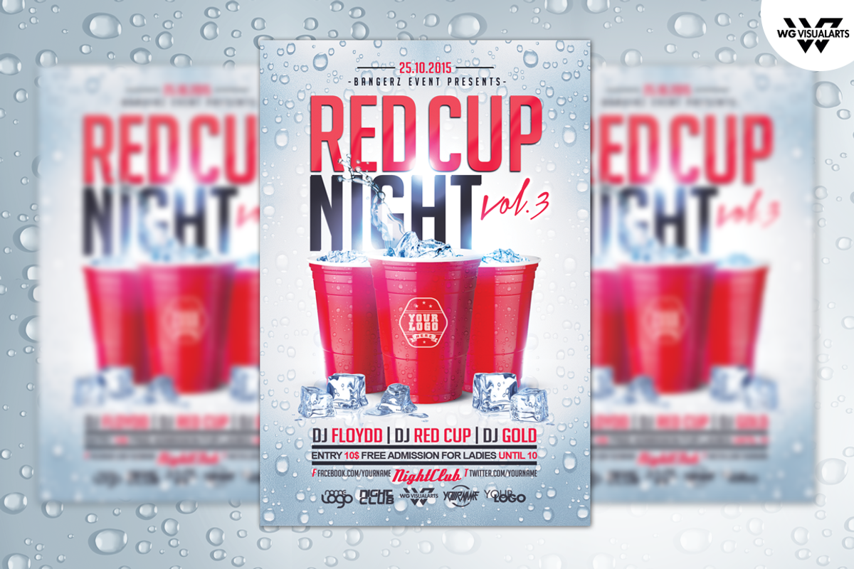 RED CUP Flyer Template, a Flyer Template by WG DESIGN (Photo 1 of 4)