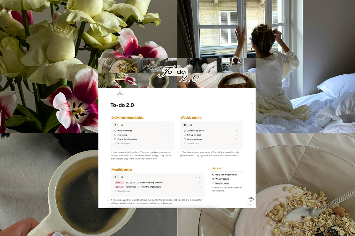 To-do 2.0 - Notion template, an App Template by Iasan Design (Photo 2 of 6)