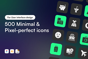 Premium Solid & Stroke Icons Bundle, a Solid Icon by graphypix
