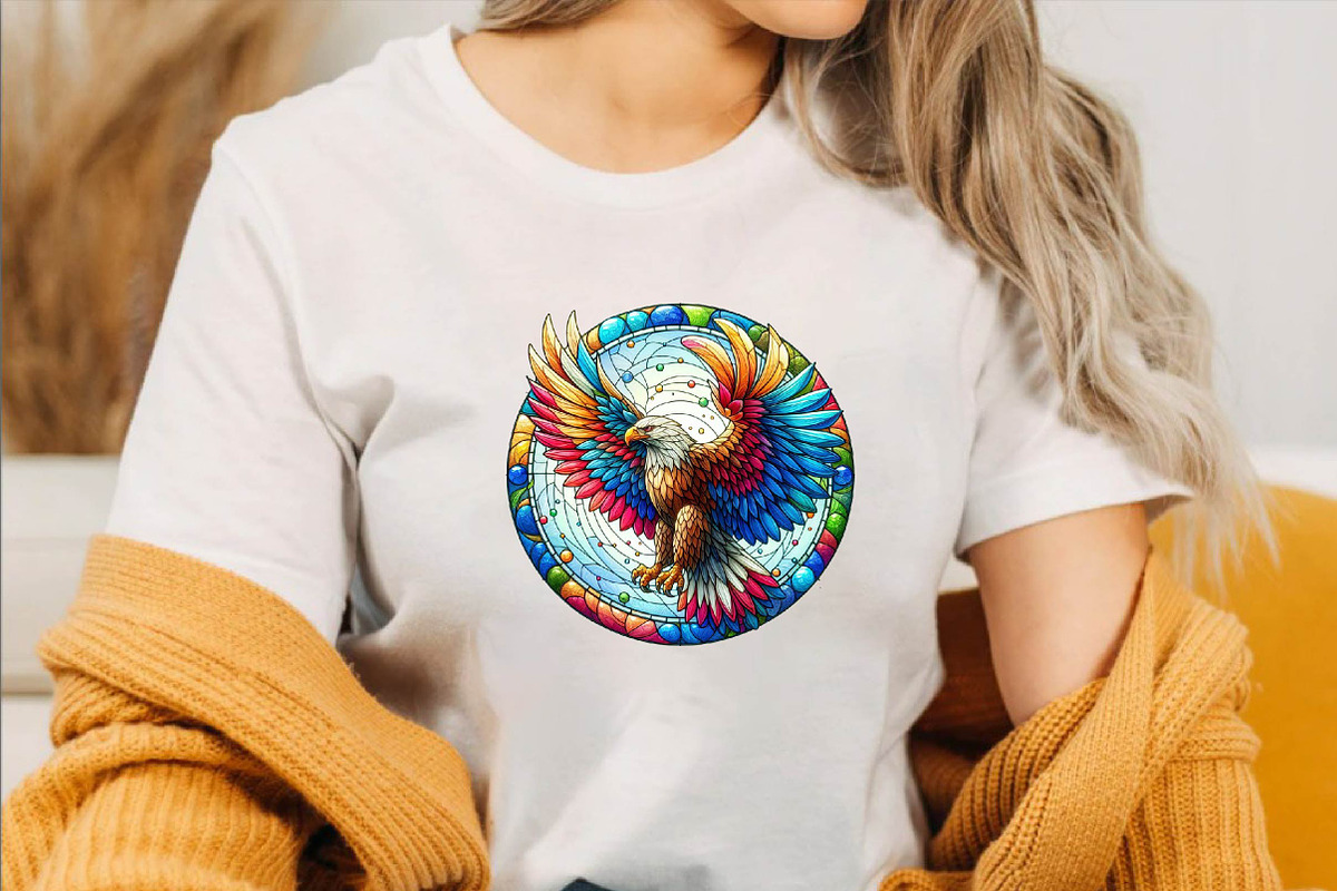 Stained Glass Eagle Clipart Bundle, an Illustration by SVGArt (Photo 7 of 7)