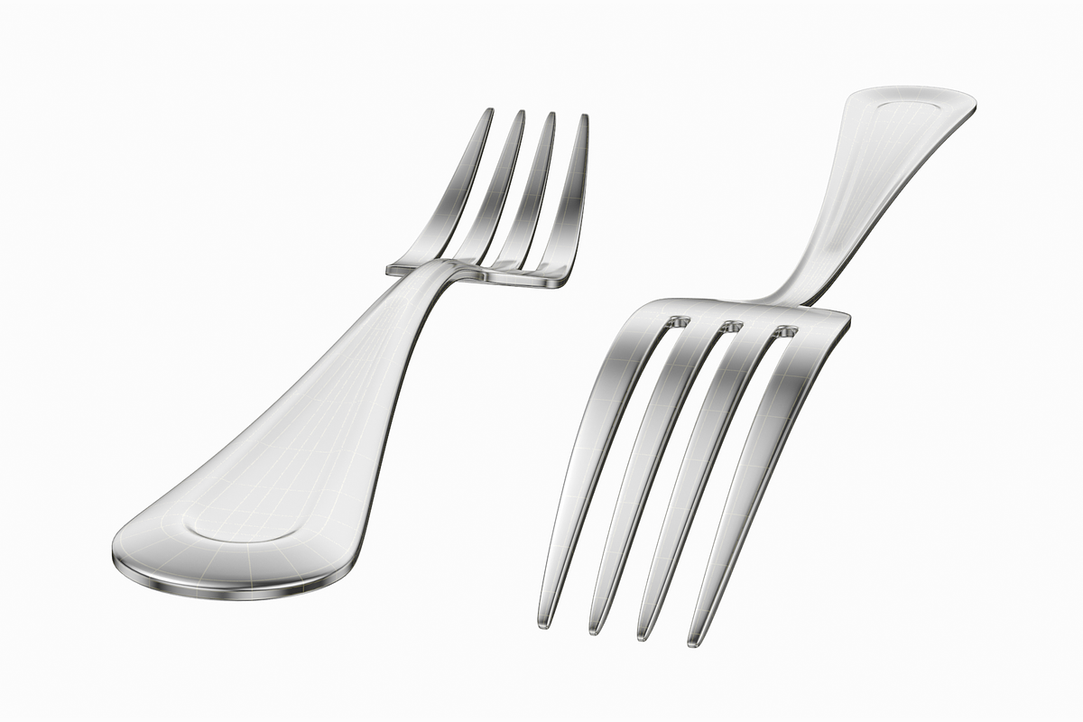 Dessert Fork 4 Tines Classic Cutlery, an Object 3D Model by VK Studio (Photo 8 of 8)