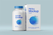 Pill Bottle and Box Packaging Mockup, a Packaging Mockup by Ram Studio LLC (Thumbnail 10 of 13)