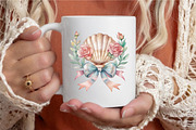Whimsical Summer Floral Coastal Clip, an Illustration by designcity5 (Thumbnail 5 of 5)