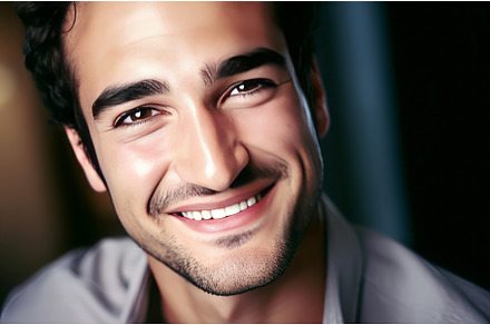 Smiling italy man. Generate Ai, a Person Photo by Ylivdesign