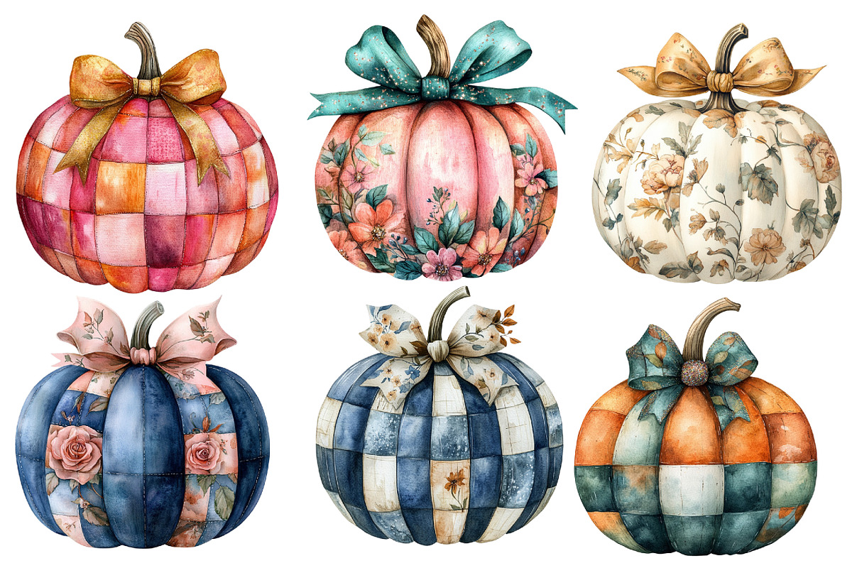 Whimsy Pumpkin Clipart, an Illustration by Designworld (Photo 5 of 6)