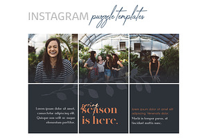 Instagram Puzzle Templates - Fashion