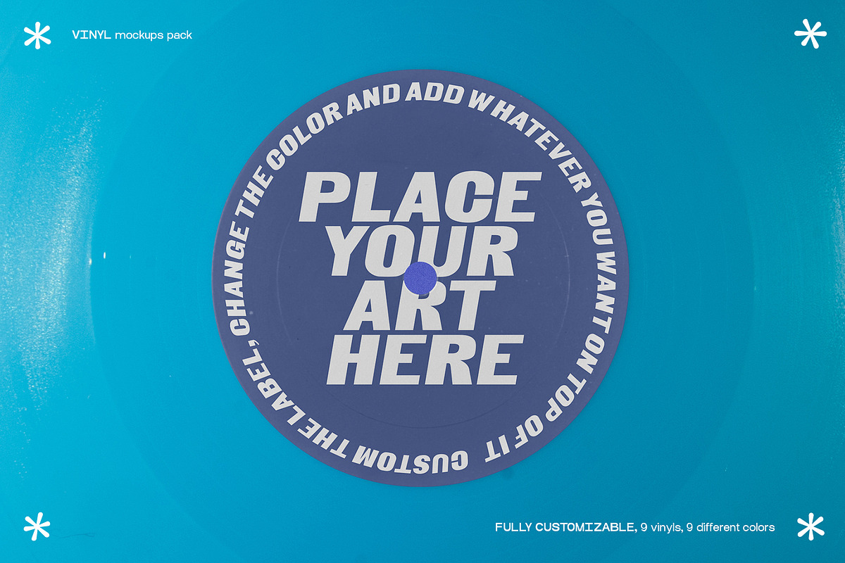 COLORED VINYLS MOCKUP PACK, a Templates & Theme by MDP TYPEFACES (Photo 4 of 6)