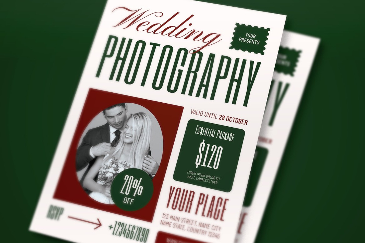 Wedding Photography Flyer, a Flyer Template by graphicook (Photo 2 of 3)