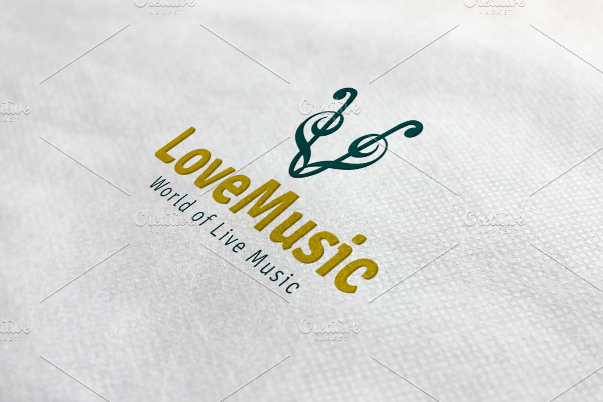 Love Music Logo, a Branding & Logo Template by ArtFusion (Photo 1 of 5)