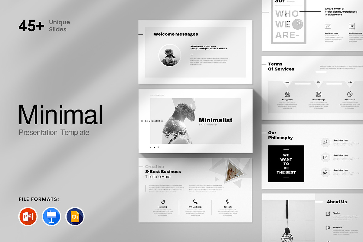 Minimal Presentation Template, a Presentation Template by GenerousArt (Photo 1 of 8)