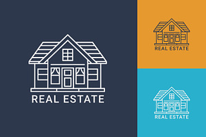 Home logo for real estate company, a Branding & Logo Template by Saba Vector