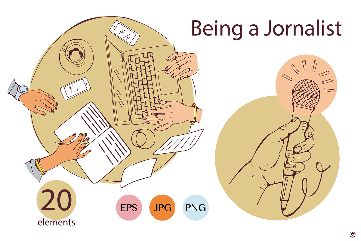 Being a journalist, a Person Illustration by Olillia (Photo 3 of 12)