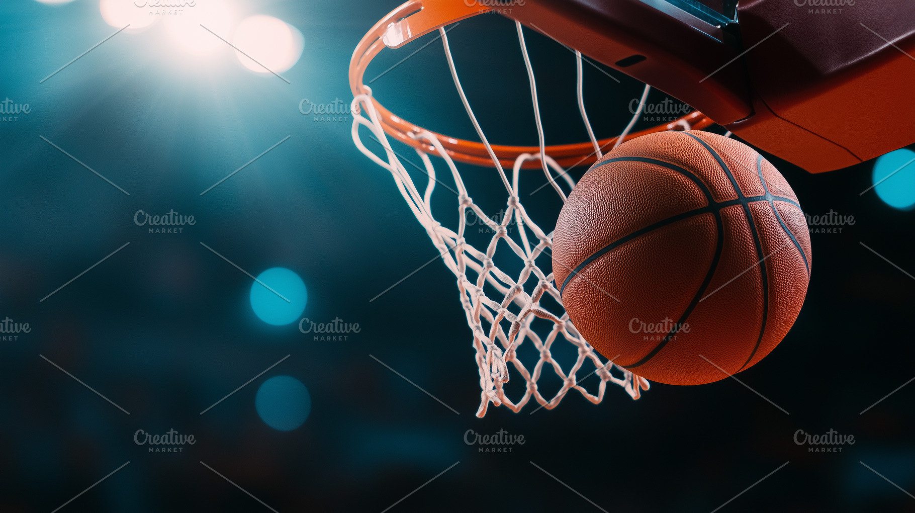 Basketball going through the hoop, a Sports & Recreation Photo by MistyDay